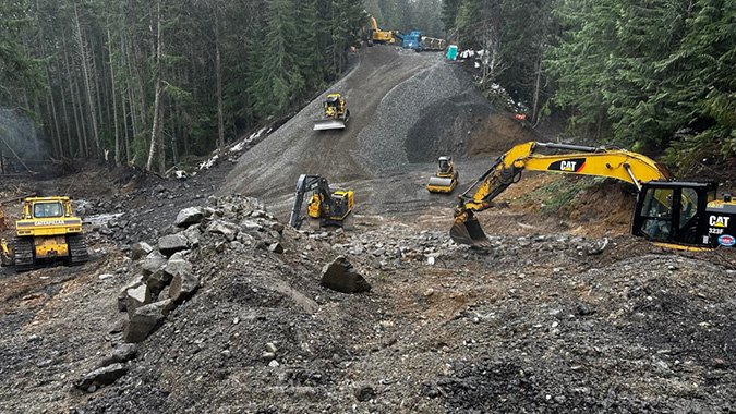 Getting equipment and crews to the site was a challenge. Getting equipment and crews to the site was a challenge.