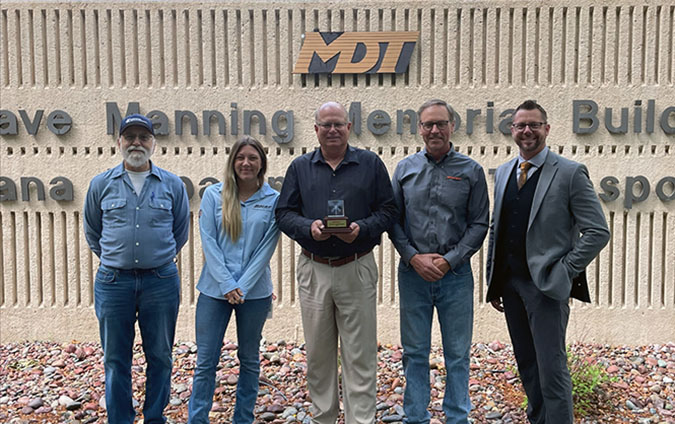 MDT representatives and BNSF’s Matt Jones, second from right